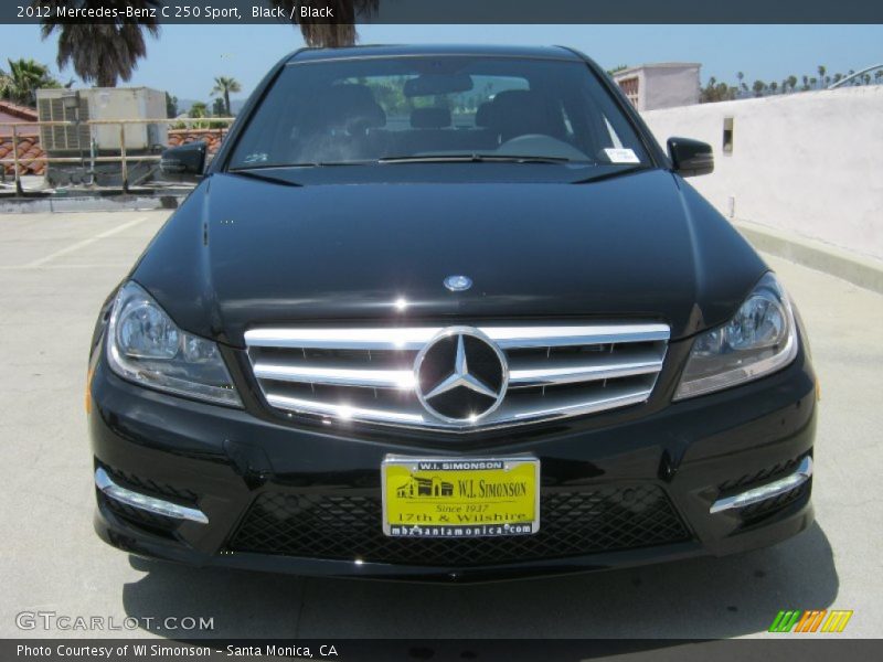 Black / Black 2012 Mercedes-Benz C 250 Sport