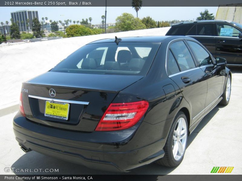 Black / Black 2012 Mercedes-Benz C 250 Sport