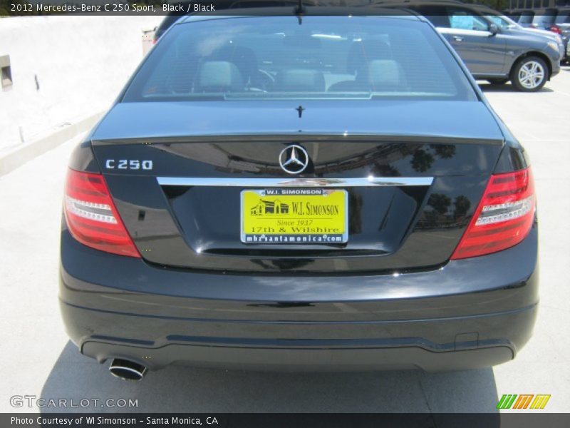 Black / Black 2012 Mercedes-Benz C 250 Sport