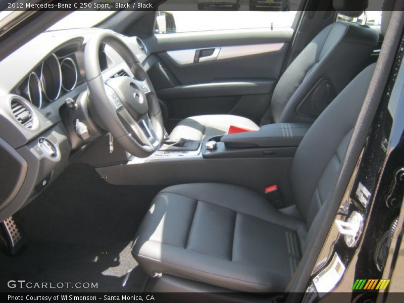 Black / Black 2012 Mercedes-Benz C 250 Sport
