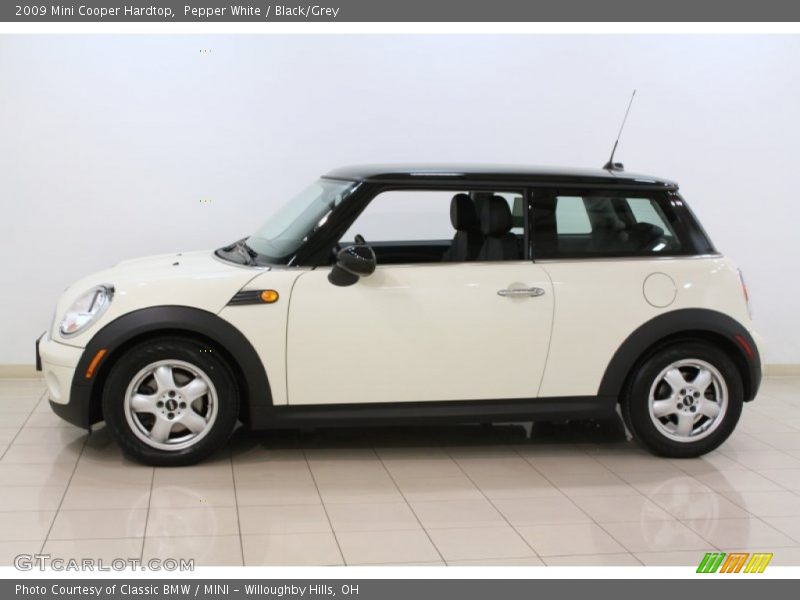 Pepper White / Black/Grey 2009 Mini Cooper Hardtop