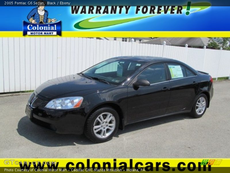 Black / Ebony 2005 Pontiac G6 Sedan