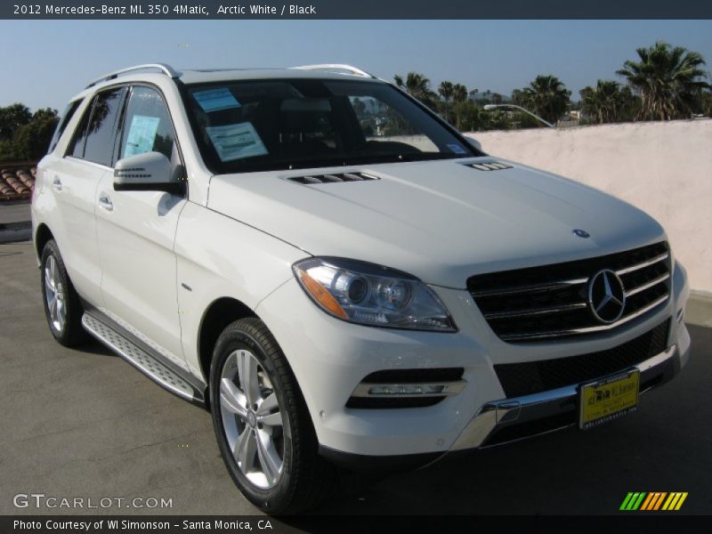 Arctic White / Black 2012 Mercedes-Benz ML 350 4Matic