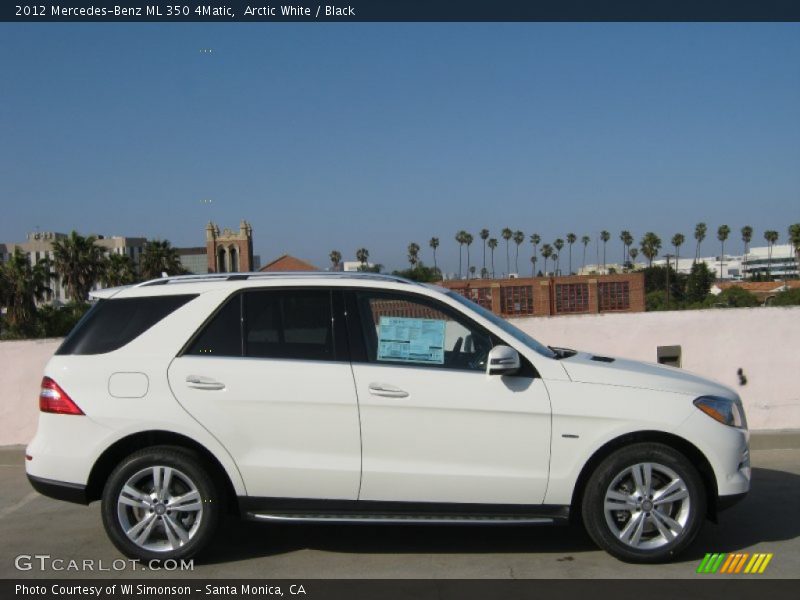 Arctic White / Black 2012 Mercedes-Benz ML 350 4Matic