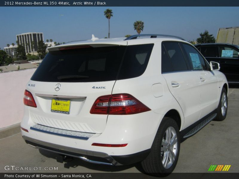 Arctic White / Black 2012 Mercedes-Benz ML 350 4Matic