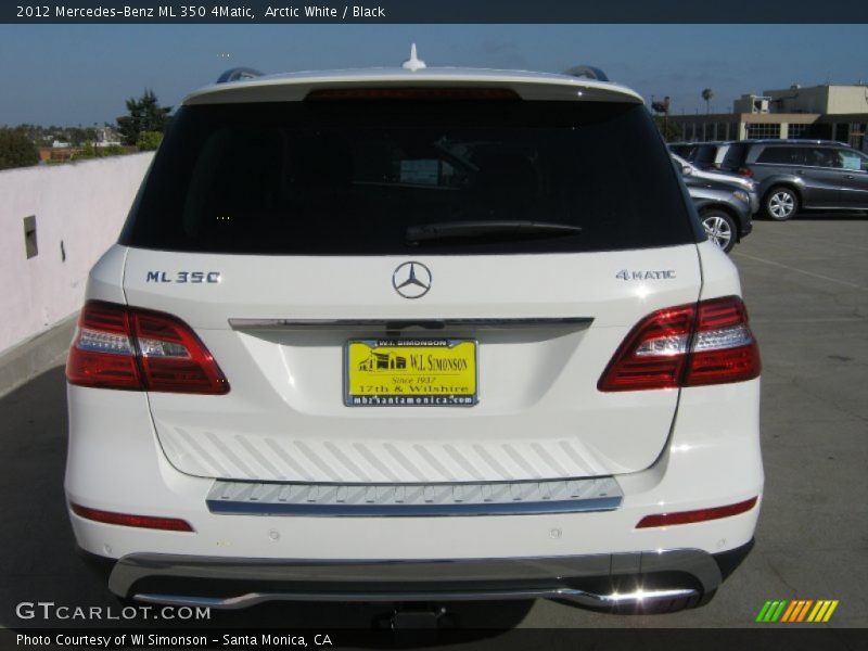 Arctic White / Black 2012 Mercedes-Benz ML 350 4Matic