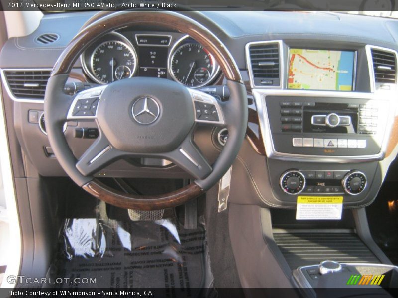 Arctic White / Black 2012 Mercedes-Benz ML 350 4Matic