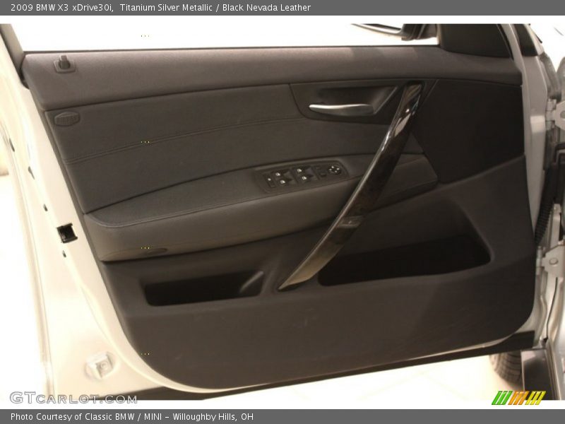 Titanium Silver Metallic / Black Nevada Leather 2009 BMW X3 xDrive30i