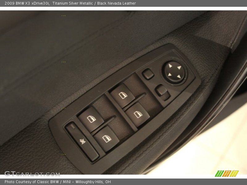 Titanium Silver Metallic / Black Nevada Leather 2009 BMW X3 xDrive30i