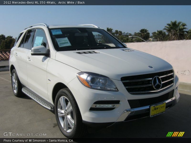 Arctic White / Black 2012 Mercedes-Benz ML 350 4Matic
