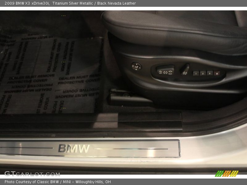 Titanium Silver Metallic / Black Nevada Leather 2009 BMW X3 xDrive30i