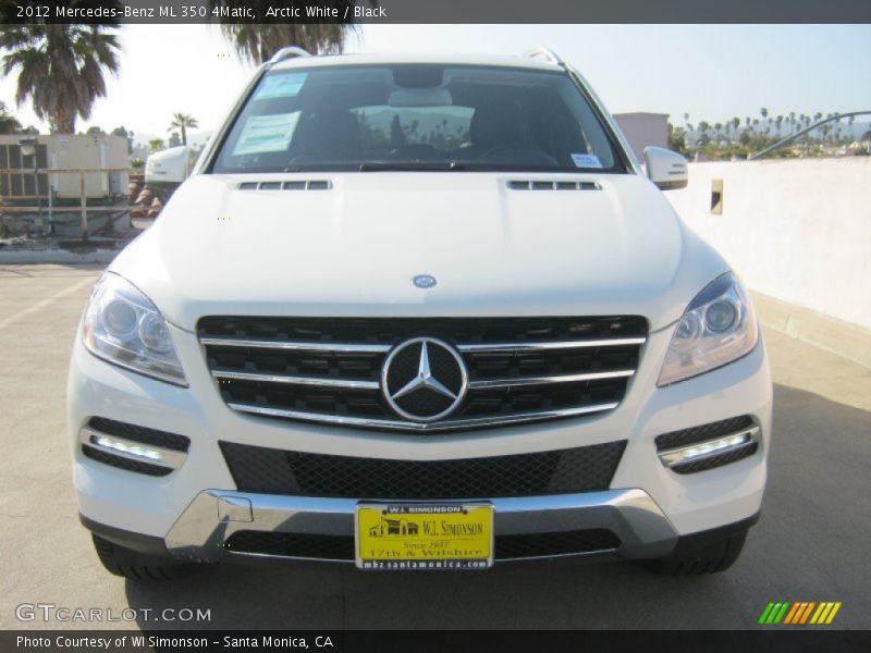 Arctic White / Black 2012 Mercedes-Benz ML 350 4Matic