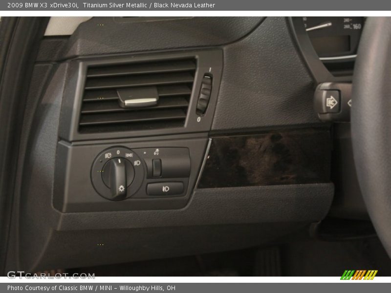 Titanium Silver Metallic / Black Nevada Leather 2009 BMW X3 xDrive30i