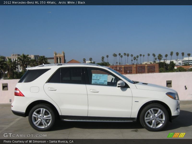 Arctic White / Black 2012 Mercedes-Benz ML 350 4Matic