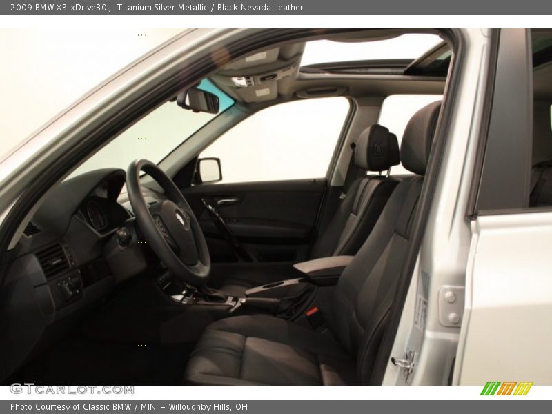Titanium Silver Metallic / Black Nevada Leather 2009 BMW X3 xDrive30i