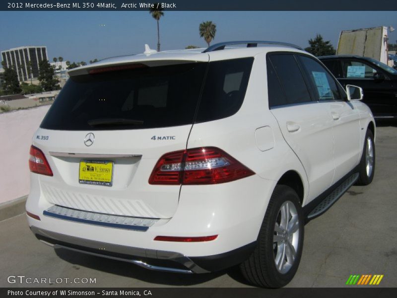 Arctic White / Black 2012 Mercedes-Benz ML 350 4Matic