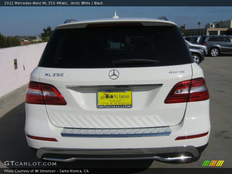 Arctic White / Black 2012 Mercedes-Benz ML 350 4Matic