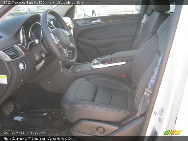 Arctic White / Black 2012 Mercedes-Benz ML 350 4Matic