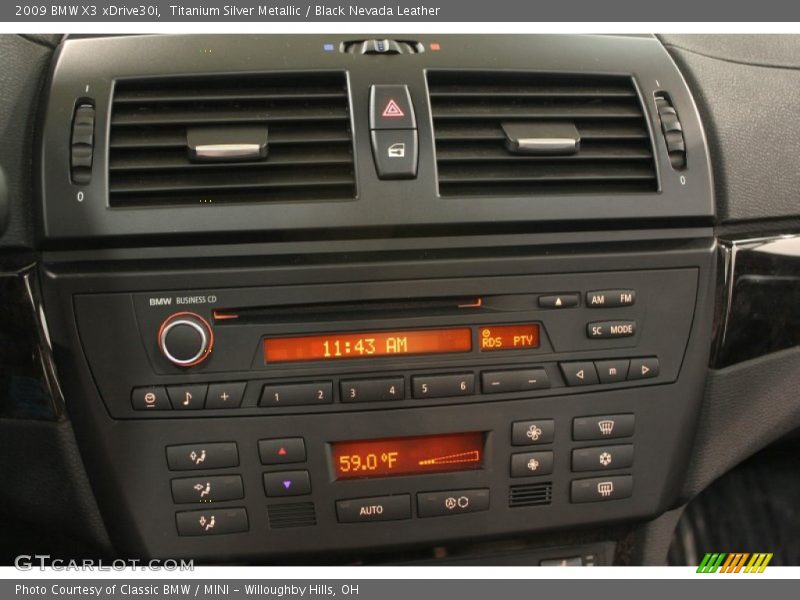 Titanium Silver Metallic / Black Nevada Leather 2009 BMW X3 xDrive30i