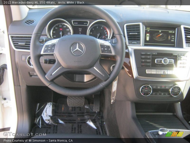 Arctic White / Black 2012 Mercedes-Benz ML 350 4Matic