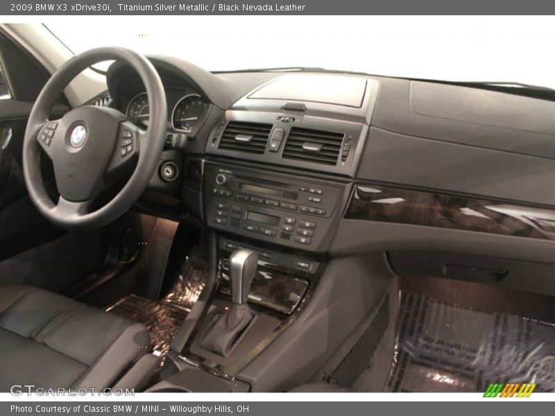 Titanium Silver Metallic / Black Nevada Leather 2009 BMW X3 xDrive30i