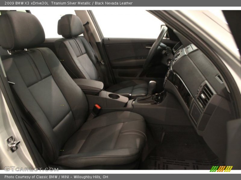 Titanium Silver Metallic / Black Nevada Leather 2009 BMW X3 xDrive30i
