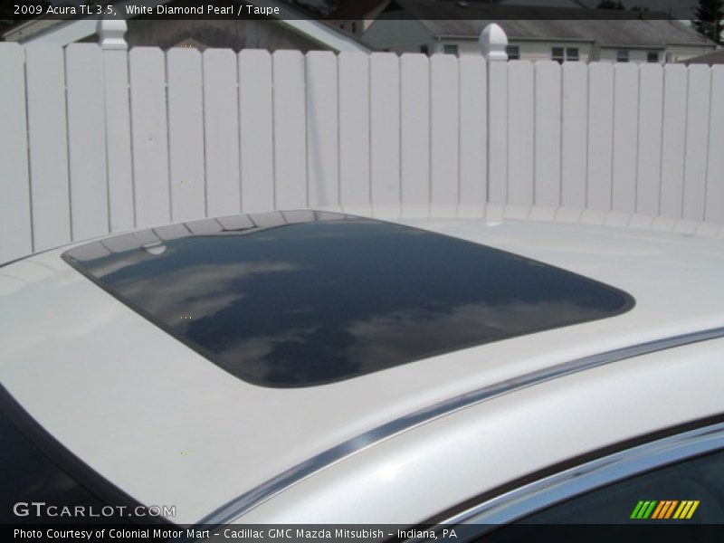 White Diamond Pearl / Taupe 2009 Acura TL 3.5