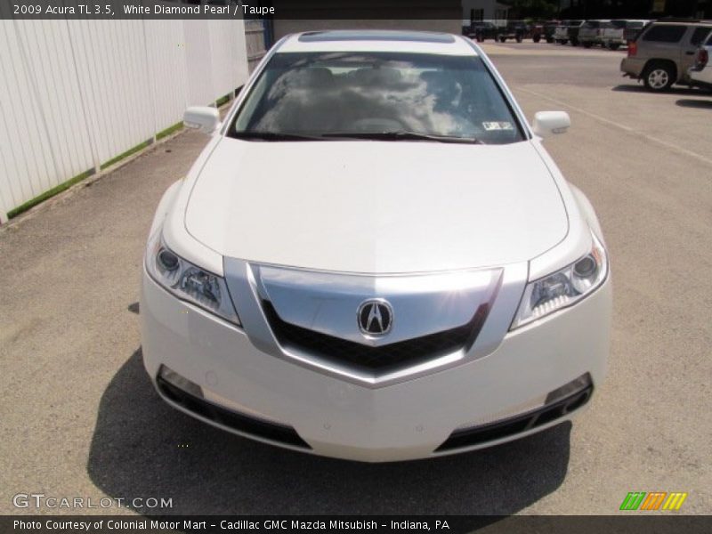 White Diamond Pearl / Taupe 2009 Acura TL 3.5