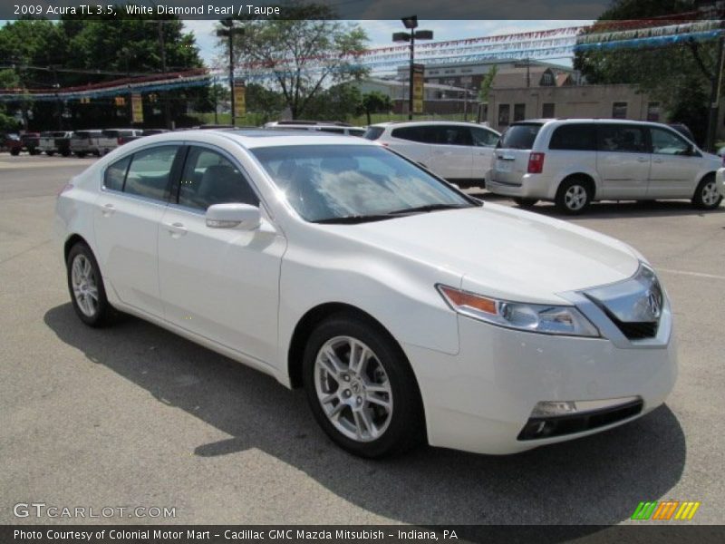White Diamond Pearl / Taupe 2009 Acura TL 3.5