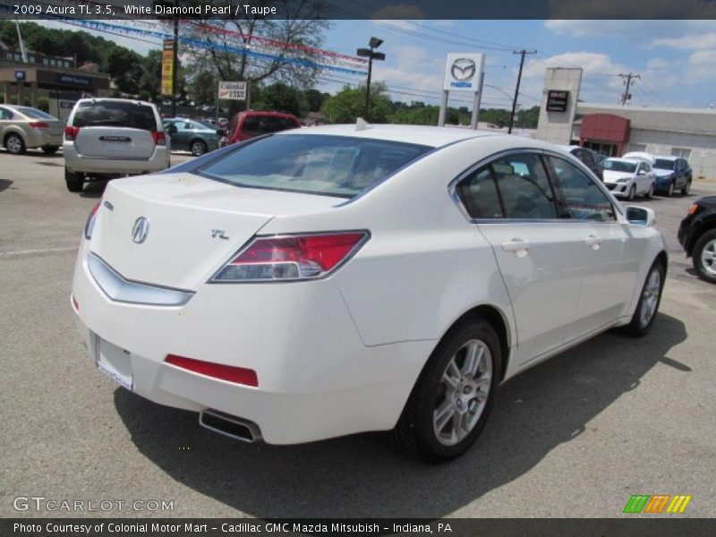 White Diamond Pearl / Taupe 2009 Acura TL 3.5