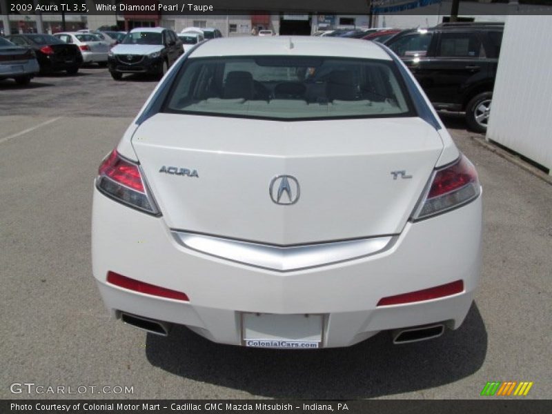 White Diamond Pearl / Taupe 2009 Acura TL 3.5
