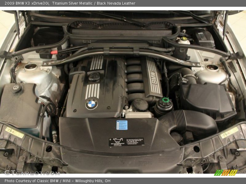 Titanium Silver Metallic / Black Nevada Leather 2009 BMW X3 xDrive30i