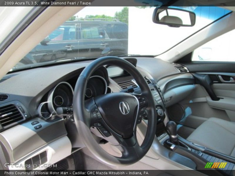 White Diamond Pearl / Taupe 2009 Acura TL 3.5