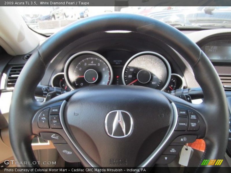 White Diamond Pearl / Taupe 2009 Acura TL 3.5