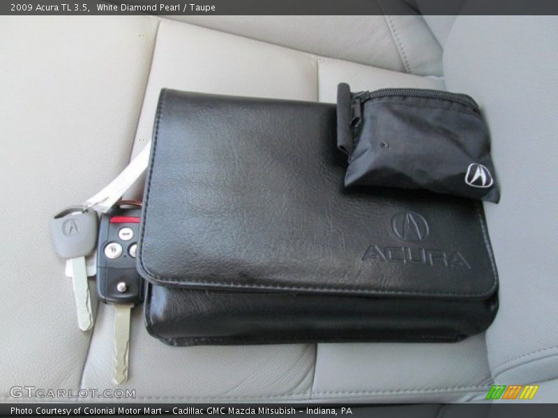 White Diamond Pearl / Taupe 2009 Acura TL 3.5