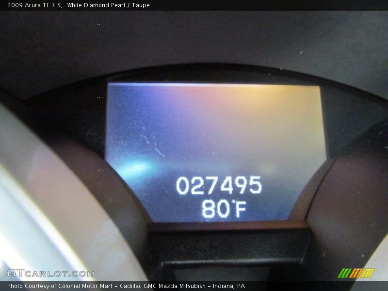 White Diamond Pearl / Taupe 2009 Acura TL 3.5