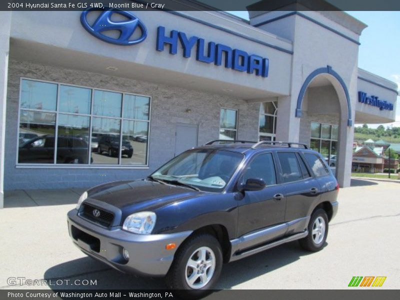 Moonlit Blue / Gray 2004 Hyundai Santa Fe GLS 4WD