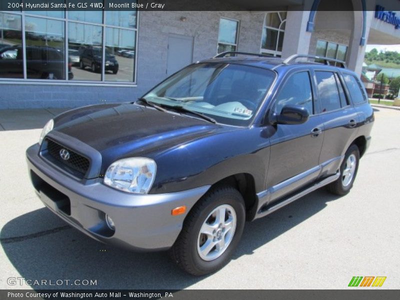 Moonlit Blue / Gray 2004 Hyundai Santa Fe GLS 4WD