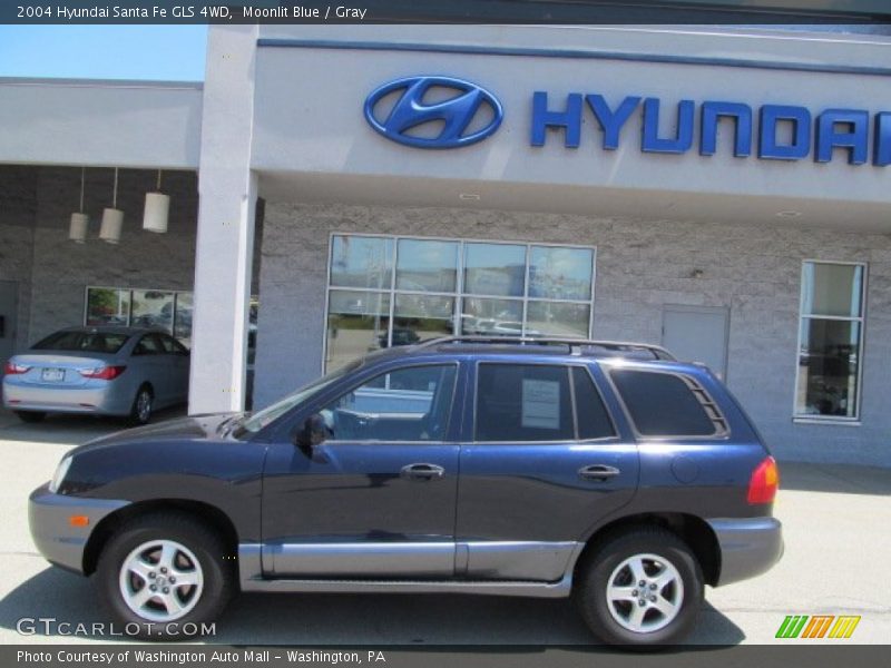 Moonlit Blue / Gray 2004 Hyundai Santa Fe GLS 4WD