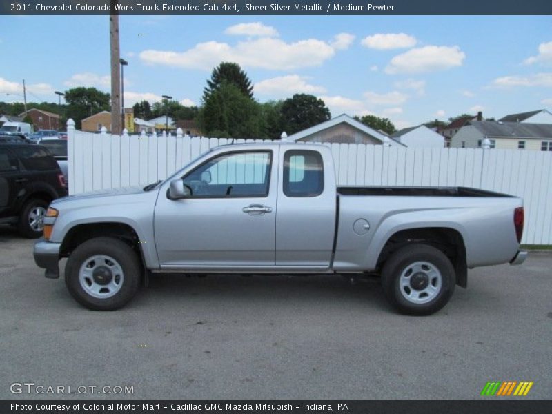 Sheer Silver Metallic / Medium Pewter 2011 Chevrolet Colorado Work Truck Extended Cab 4x4