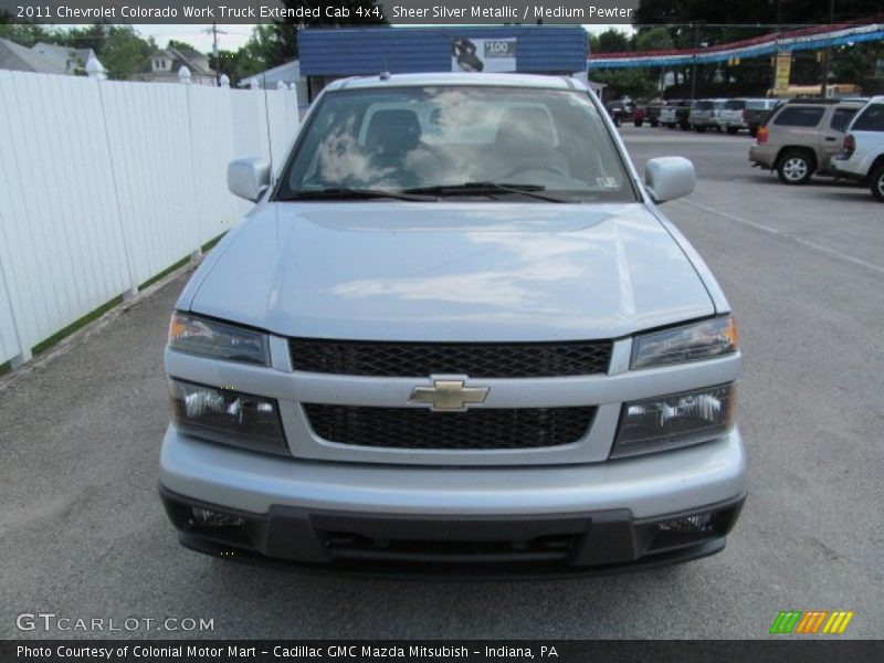 Sheer Silver Metallic / Medium Pewter 2011 Chevrolet Colorado Work Truck Extended Cab 4x4