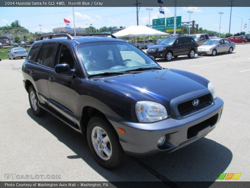 Moonlit Blue / Gray 2004 Hyundai Santa Fe GLS 4WD