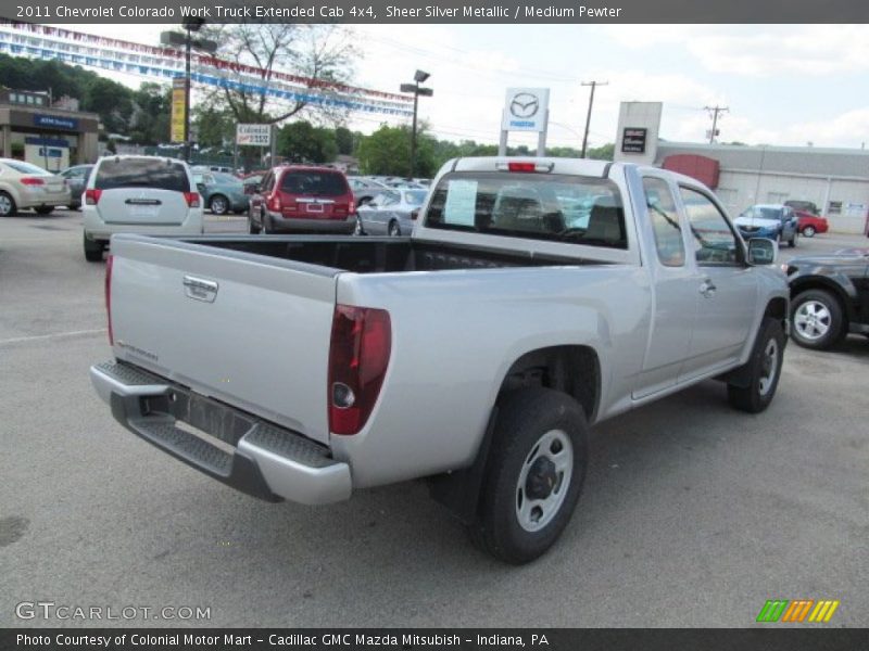 Sheer Silver Metallic / Medium Pewter 2011 Chevrolet Colorado Work Truck Extended Cab 4x4