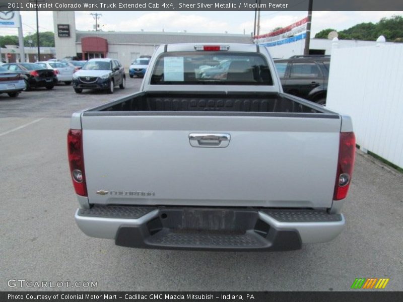 Sheer Silver Metallic / Medium Pewter 2011 Chevrolet Colorado Work Truck Extended Cab 4x4