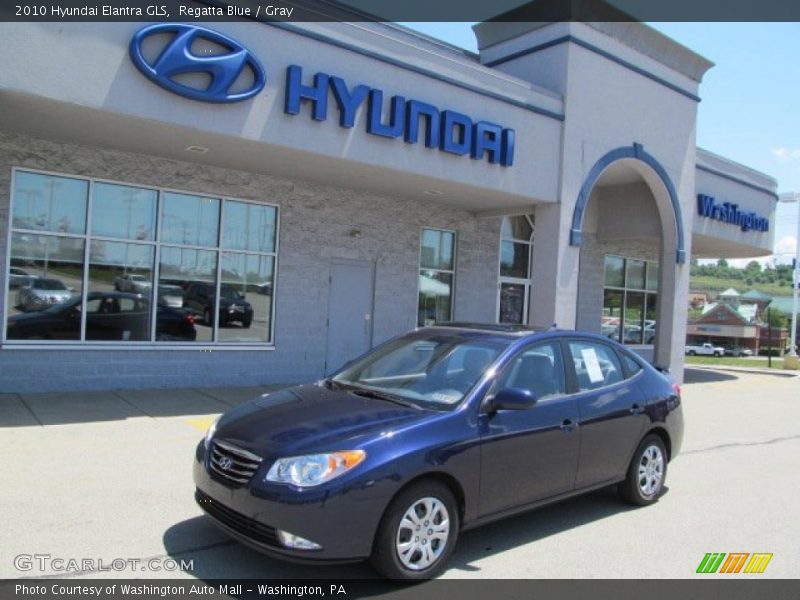 Regatta Blue / Gray 2010 Hyundai Elantra GLS