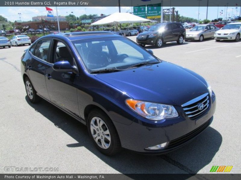 Regatta Blue / Gray 2010 Hyundai Elantra GLS