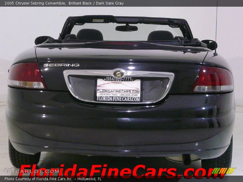 Brilliant Black / Dark Slate Gray 2005 Chrysler Sebring Convertible