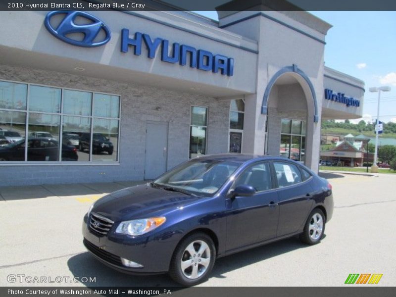 Regatta Blue / Gray 2010 Hyundai Elantra GLS