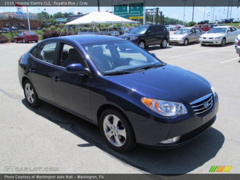 Regatta Blue / Gray 2010 Hyundai Elantra GLS
