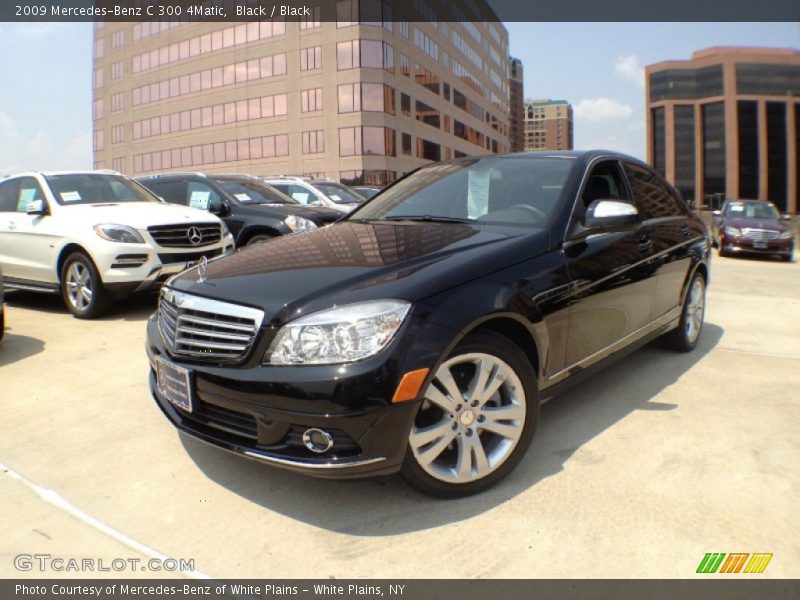 Black / Black 2009 Mercedes-Benz C 300 4Matic